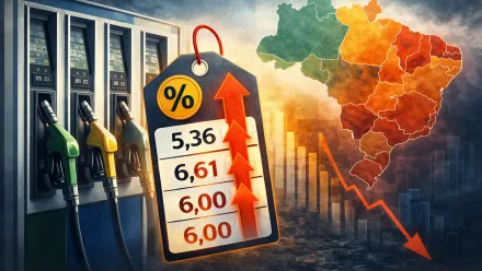 Aumento do ICMS eleva o preço da gasolina no Brasil com impacto por estado