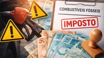 Imagem ilustra imposto seletivo sobre combustíveis fósseis no Brasil