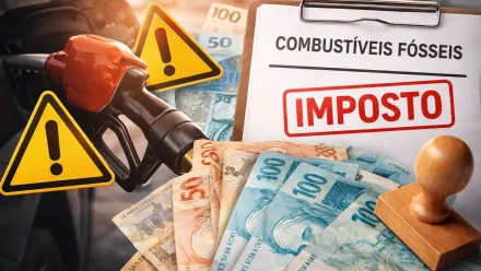 Imagem ilustra imposto seletivo sobre combustíveis fósseis no Brasil