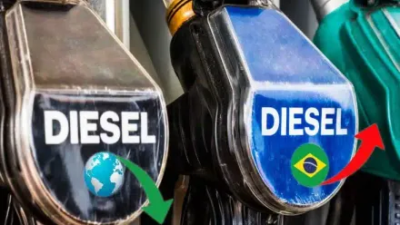 Bicos de diesel indicam alta do preço no Brasil em comparação ao mercado internacional