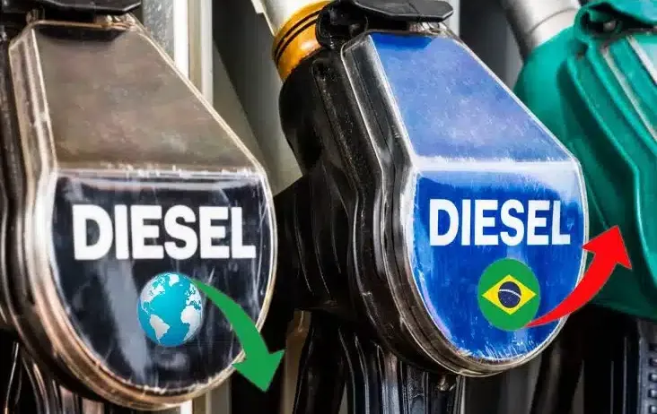 Bicos de diesel indicam alta do preço no Brasil em comparação ao mercado internacional