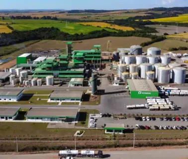 Planta de biodiesel, da Potencial Biodiesel, localizada na cidade da Lapa, no Paraná (Foto Divulgação)